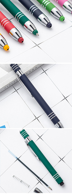 6 szt. Metalowe długopisy kulkowe z personalizowanym logo na zamówienie do ekranów dotykowych - idealne prezenty dla uczniów - Wianko - 5