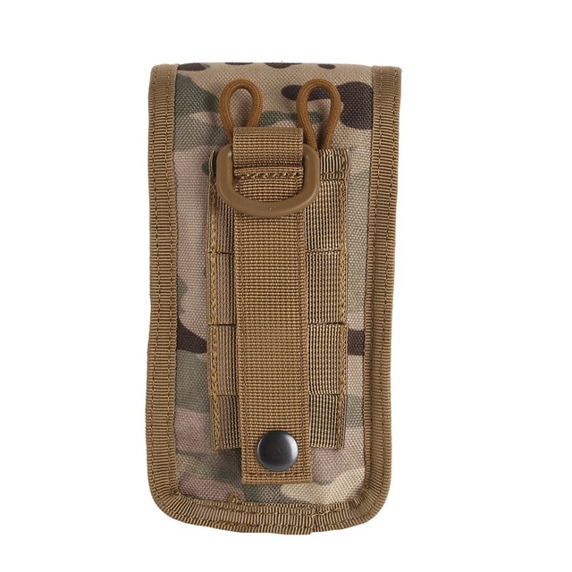 Torba myśliwska taktyczna na pas Camo z pokrywą na telefon komórkowy - wojskowa elegancja i funkcjonalność - Wianko - 4