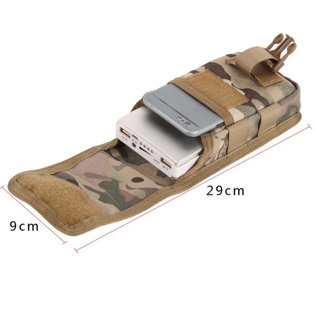 Torba myśliwska taktyczna na pas Camo z pokrywą na telefon komórkowy - wojskowa elegancja i funkcjonalność - Wianko - 2