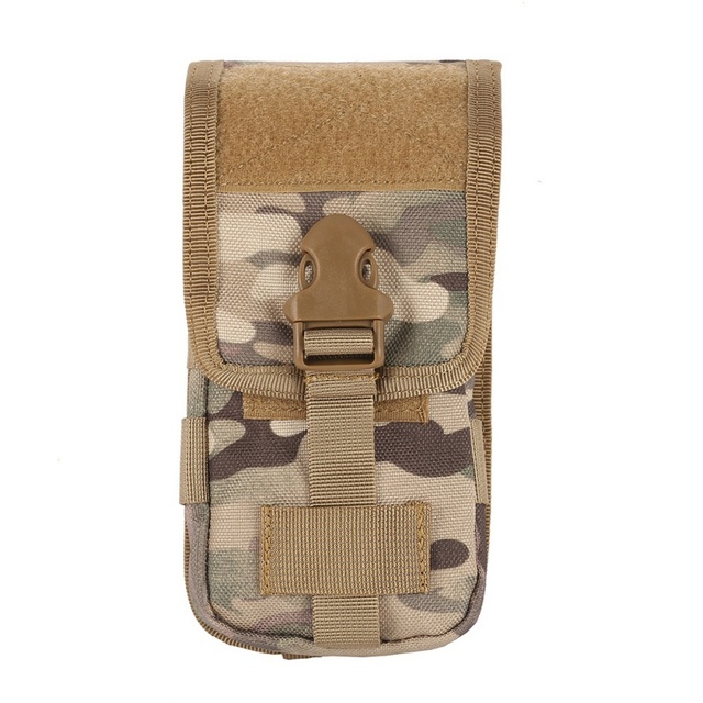 Torba myśliwska taktyczna na pas Camo z pokrywą na telefon komórkowy - wojskowa elegancja i funkcjonalność - Wianko - 3