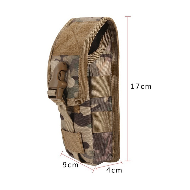 Torba myśliwska taktyczna na pas Camo z pokrywą na telefon komórkowy - wojskowa elegancja i funkcjonalność - Wianko - 1