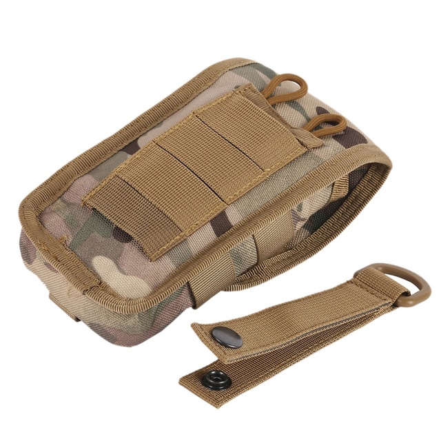 Torba myśliwska taktyczna na pas Camo z pokrywą na telefon komórkowy - wojskowa elegancja i funkcjonalność - Wianko - 6