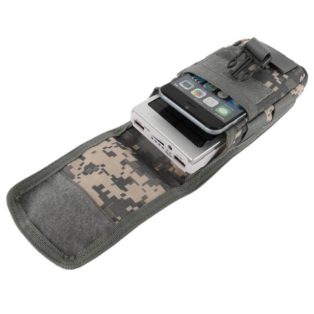 Torba myśliwska taktyczna na pas Camo z pokrywą na telefon komórkowy - wojskowa elegancja i funkcjonalność - Wianko - 15