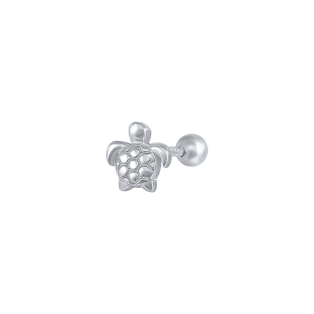 Srebrne kolczyki Mini żółw Cner z 925 srebra dla kobiet - Wianko - 10
