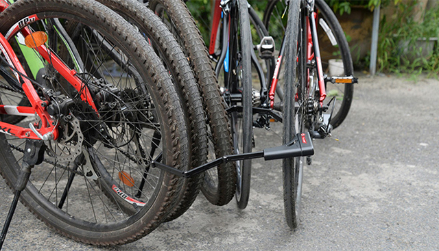 Solidna stalowa blokada rowerowa PAW, składana, z zabezpieczeniem przeciwkradzieżowym, blokująca MTB i rowery szosowe - Wianko - 1
