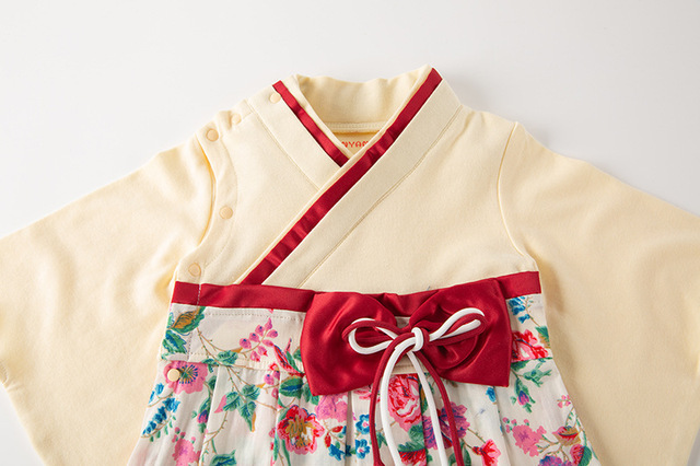 Ubranie dziewczynki - Bawełniane Kimono Japońskie z długim rękawem - Wianko - 4