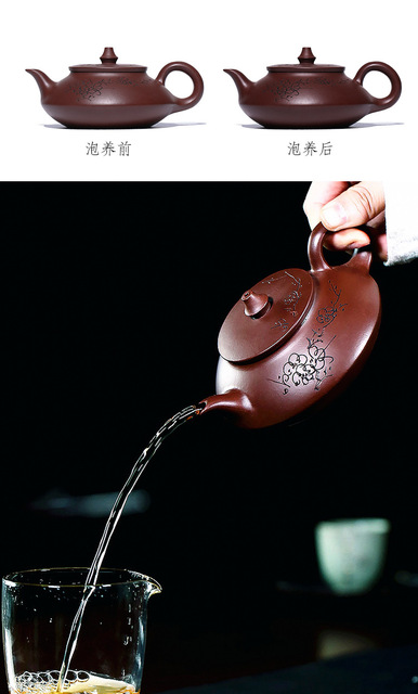 Dzbanek do herbaty z purpurowej gliny Yixing, ręcznie wykonany, pojemność 200ml - Wianko - 9
