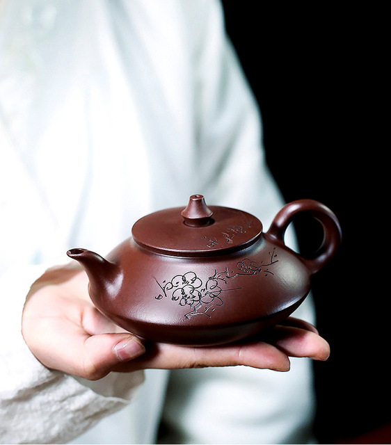 Dzbanek do herbaty z purpurowej gliny Yixing, ręcznie wykonany, pojemność 200ml - Wianko - 7
