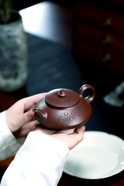 Dzbanek do herbaty z purpurowej gliny Yixing, ręcznie wykonany, pojemność 200ml - Wianko - 22