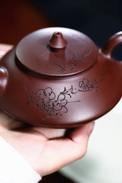Dzbanek do herbaty z purpurowej gliny Yixing, ręcznie wykonany, pojemność 200ml - Wianko - 23