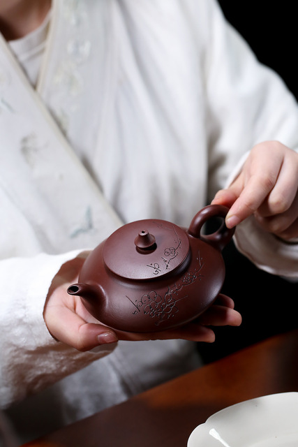 Dzbanek do herbaty z purpurowej gliny Yixing, ręcznie wykonany, pojemność 200ml - Wianko - 26