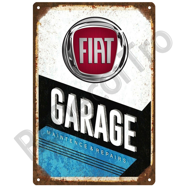 Plakat Samochód FIAT Retro dekoracyjny - znak metalowy z motywem Vintage do ozdabiania ścian w domu - Wianko - 19