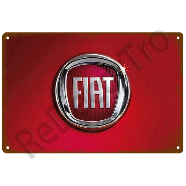 Plakat Samochód FIAT Retro dekoracyjny - znak metalowy z motywem Vintage do ozdabiania ścian w domu - Wianko - 9