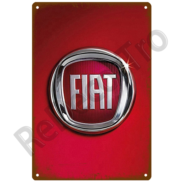 Plakat Samochód FIAT Retro dekoracyjny - znak metalowy z motywem Vintage do ozdabiania ścian w domu - Wianko - 25