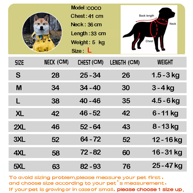 Płaszcz wodoodporny dla małych, średnich i dużych psów i kotów - Wianko - 2
