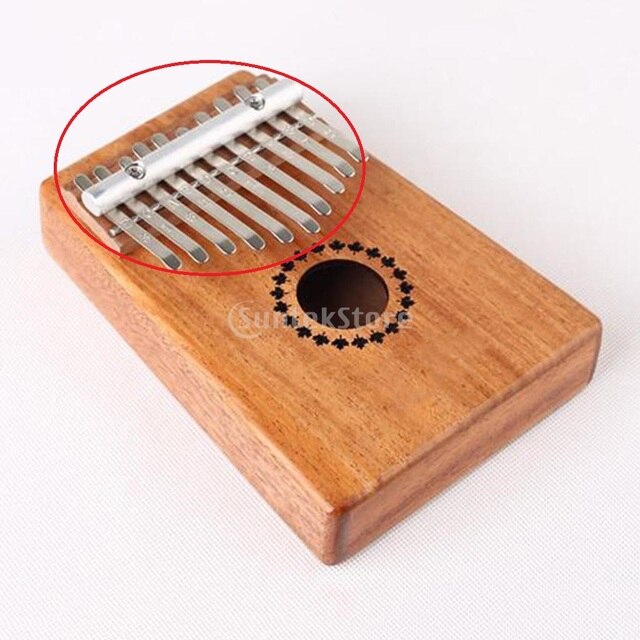 Mostek Kalimba DIY drewniany, 10 kluczy, części zamienne instrumentów muzycznych - Wianko - 1