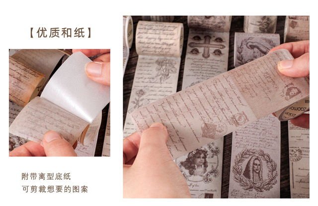 Dimi papier zwalniający Retro taśma anioł 5cm*3m znaczek kreatywny DIY pamiętnik Album etykiety - Wianko - 8