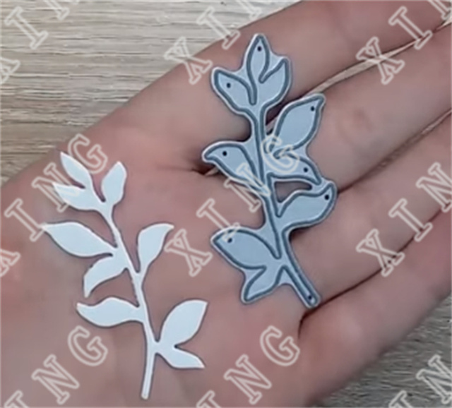 Matryca do wycinania z kształtem serca w motylki, wzory roślinne z liśćmi w stylu kwiatowym, idealna do wykrojania papieru ozdobnego i tworzenia dekoracyjnych wycinanek - Wianko - 28