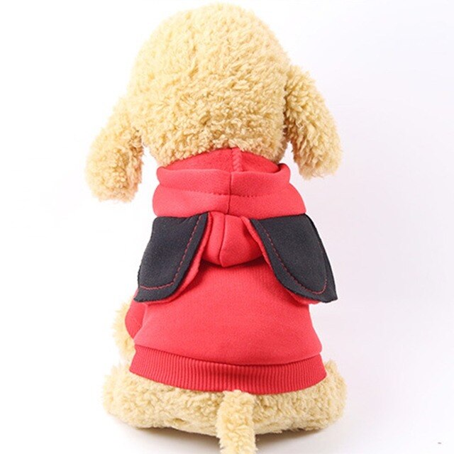 Pies płaszcz z kapturem z miękkiego polaru dla szczeniaczków z dużymi uszami - Wianko - 11