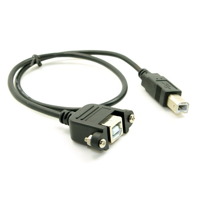 Przedłużacz kabla USB 2.0 typu B (0.5 m) do drukarki lub skanera z końcówką męską USB-B i żeńską USB-B - Wianko - 2