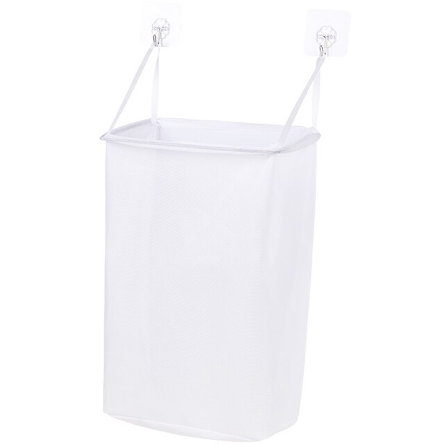 Duża siatkowa torba na pranie do łazienki z wygodnym dostępem do przechowywania na ścianie - Wianko - 1