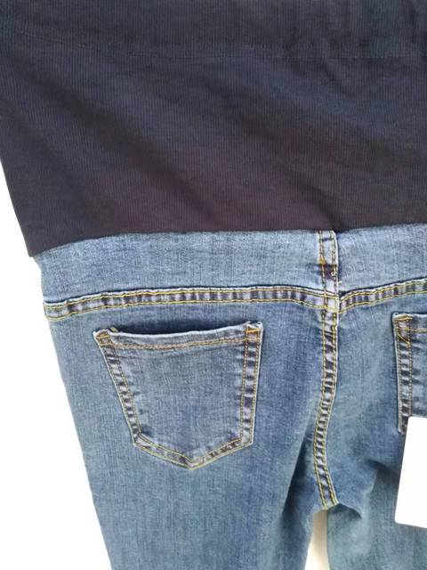 Dżinsowe legginsy ciążowe zimowe Plus aksamitne ciepłe spodnie - Wianko - 17