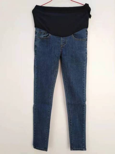 Dżinsowe legginsy ciążowe zimowe Plus aksamitne ciepłe spodnie - Wianko - 15