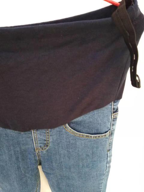 Dżinsowe legginsy ciążowe zimowe Plus aksamitne ciepłe spodnie - Wianko - 19