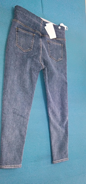 Dżinsowe legginsy ciążowe zimowe Plus aksamitne ciepłe spodnie - Wianko - 25