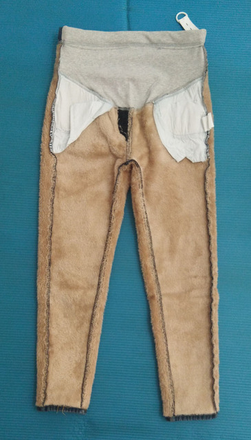 Dżinsowe legginsy ciążowe zimowe Plus aksamitne ciepłe spodnie - Wianko - 29
