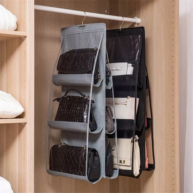 Wiszący organizer do przechowywania, przezroczysta torba na drzwi i szafę, znajdź różne torby i buty - Wianko - 1