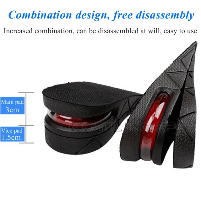 Niewidoczna regulowana wkładka podwyższająca do butów - 2 warstwy, 3-4,5 cm - Wianko - 2