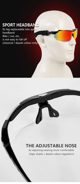 Okulary rowerowe polaroidowe UV400 z 5 soczewkami, unisex - Wianko - 21