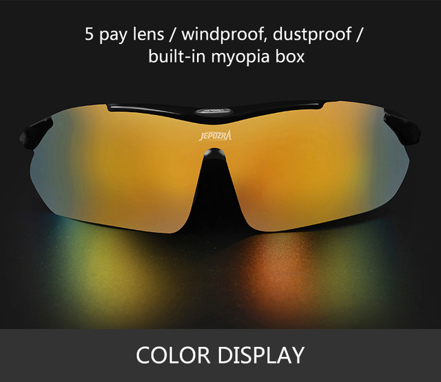 Okulary rowerowe polaroidowe UV400 z 5 soczewkami, unisex - Wianko - 11