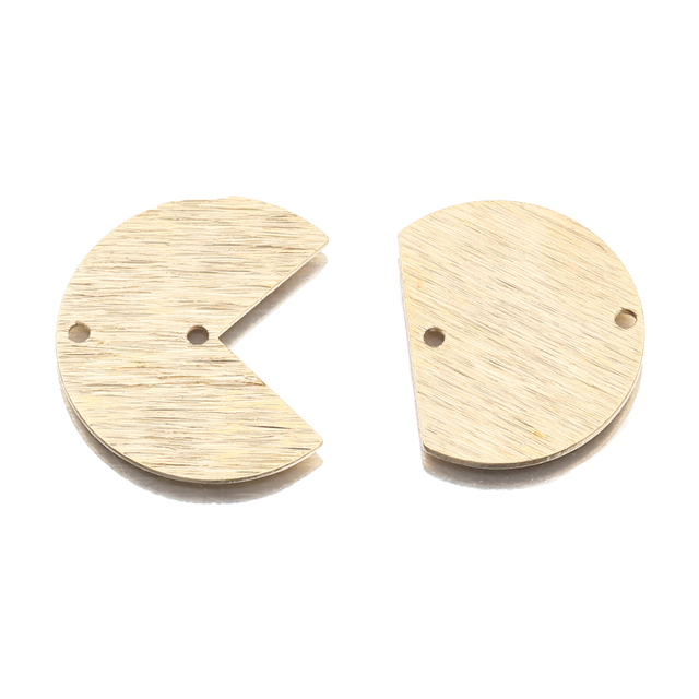 20szt. oryginalnych mosiężnych półokrągłych charmsów z teksturowanym tłoczeniem dla DIY biżuterii - Wianko - 5