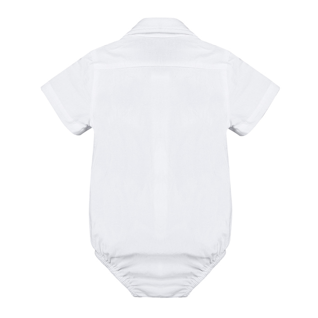 Kombinezon Dżentelmen Baby Boy - dla noworodków, klasyczna koszula biała z długimi rękawami - Wianko - 16