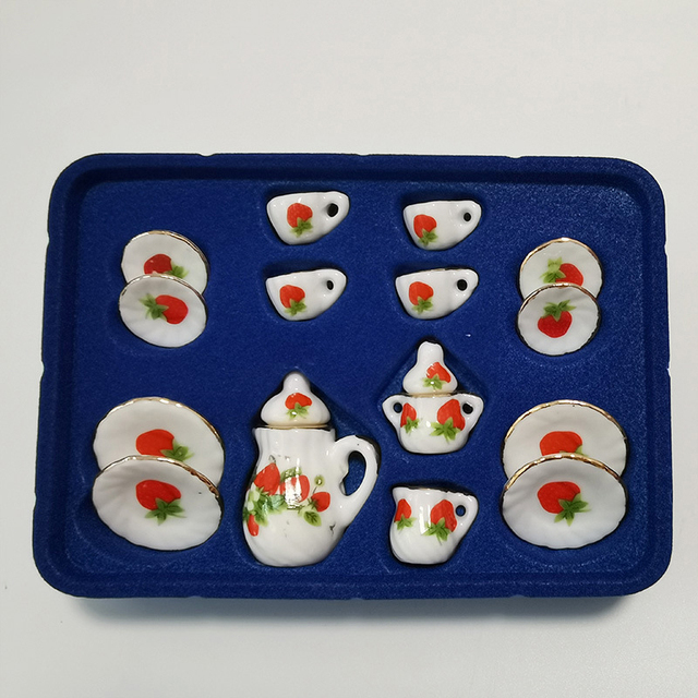 Zestaw 1/12 Dollhouse miniaturowych naczyń kuchennych do herbaty i kawy, dekoracja dla domku dla lalek, zabawka kreatywna dla dzieci - Wianko - 12