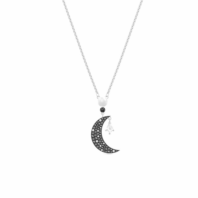 Kolczyki z zapięciem typu sztyft SWA1:1 - oryginalna biżuteria 2020, uroczy wisiorek gwiazda i księżyc, czarne magiczne kolczyki romantyczny prezent dla kobiet - Wianko - 29