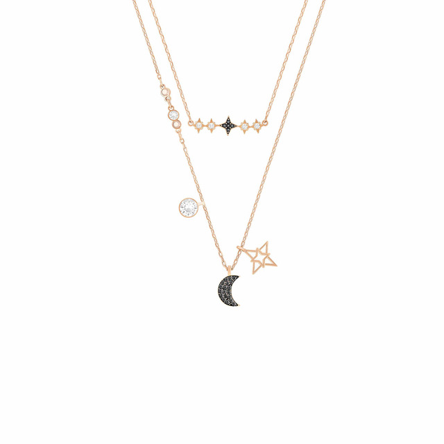 Kolczyki z zapięciem typu sztyft SWA1:1 - oryginalna biżuteria 2020, uroczy wisiorek gwiazda i księżyc, czarne magiczne kolczyki romantyczny prezent dla kobiet - Wianko - 27