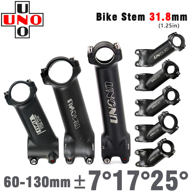 Mostek rowerowy UNO matowy czarny ultralekki 7 17 25 stopni MTB Road 31.8mm 60-130mm - Wianko - 2