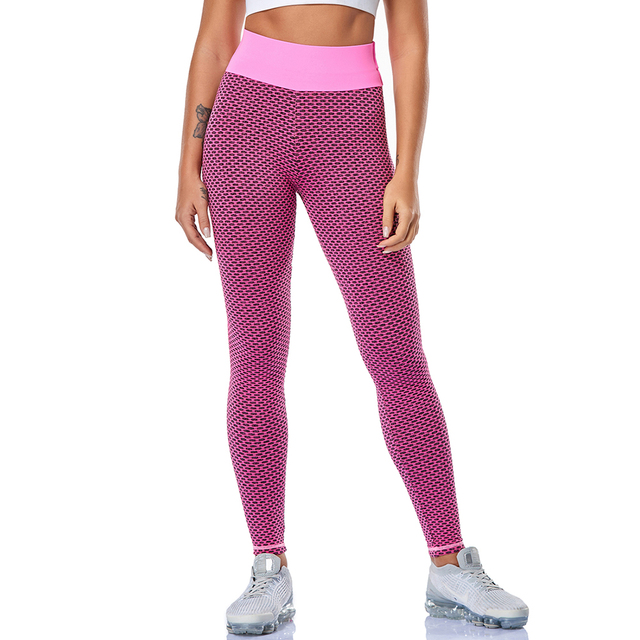 Damskie spodnie do jogi KIWI RATA z wysokim stanem, kontrola brzucha, effekt Scrunched Booty, legginsy treningowe z teksturowanymi rajstopami - Wianko - 93