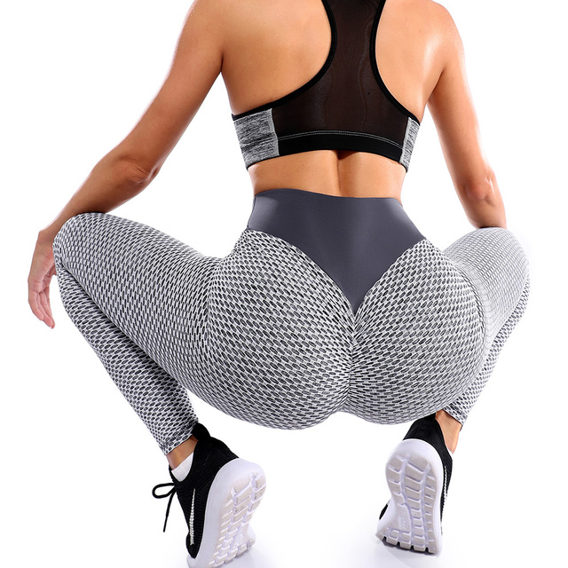 Damskie spodnie do jogi KIWI RATA z wysokim stanem, kontrola brzucha, effekt Scrunched Booty, legginsy treningowe z teksturowanymi rajstopami - Wianko - 88