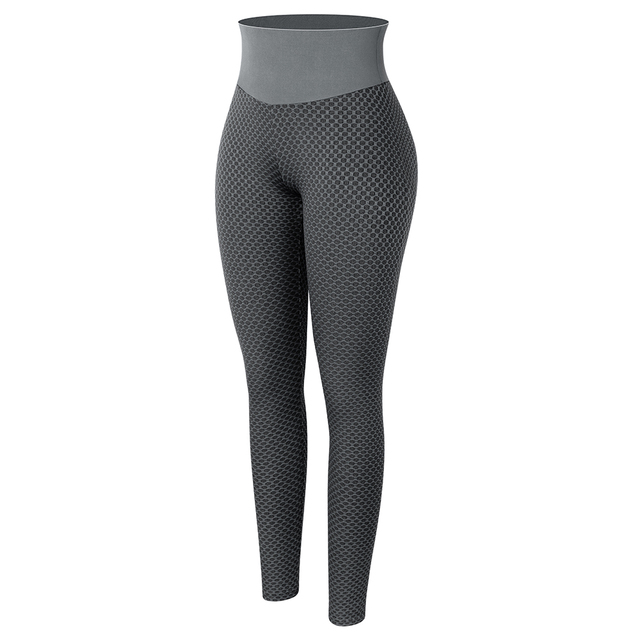 Damskie spodnie do jogi KIWI RATA z wysokim stanem, kontrola brzucha, effekt Scrunched Booty, legginsy treningowe z teksturowanymi rajstopami - Wianko - 111