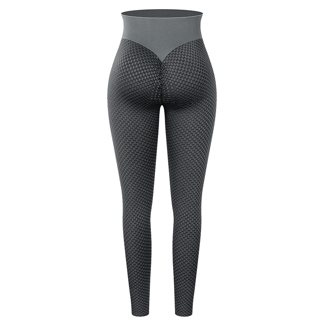 Damskie spodnie do jogi KIWI RATA z wysokim stanem, kontrola brzucha, effekt Scrunched Booty, legginsy treningowe z teksturowanymi rajstopami - Wianko - 112