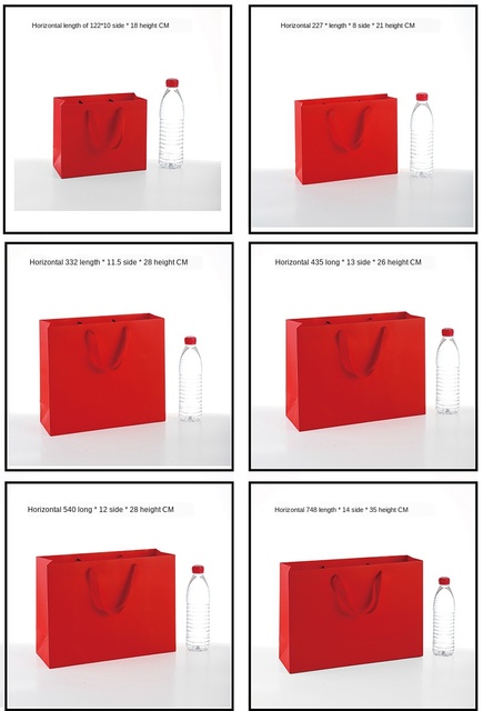 Czerwona długa papierowa torba dekoracyjna na prezent do słodkich wyrobów - Wianko - 10