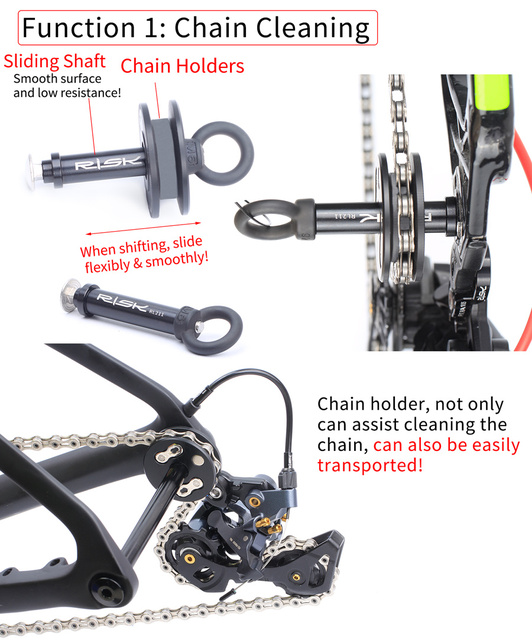 1 zestaw łańcuch rowerowy Keeper Fix urządzenia do oczyszczania szybka dźwignia zwalniająca Protector uchwyt na koło rowerowe osłona przeciwsłoneczna - Wianko - 3
