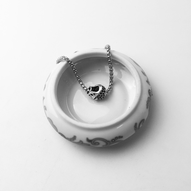 Koraliki 925 srebrne Fleur-de-lis Lily Skull pasujące do bransoletki Europa i naszyjnika Karma - piękna biżuteria i akcesoria - Wianko - 54
