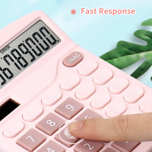 Kalkulator biurkowy z duży LCD, 12-cyfrowy wyświetlacz, funkcje podstawowe - Wianko - 9