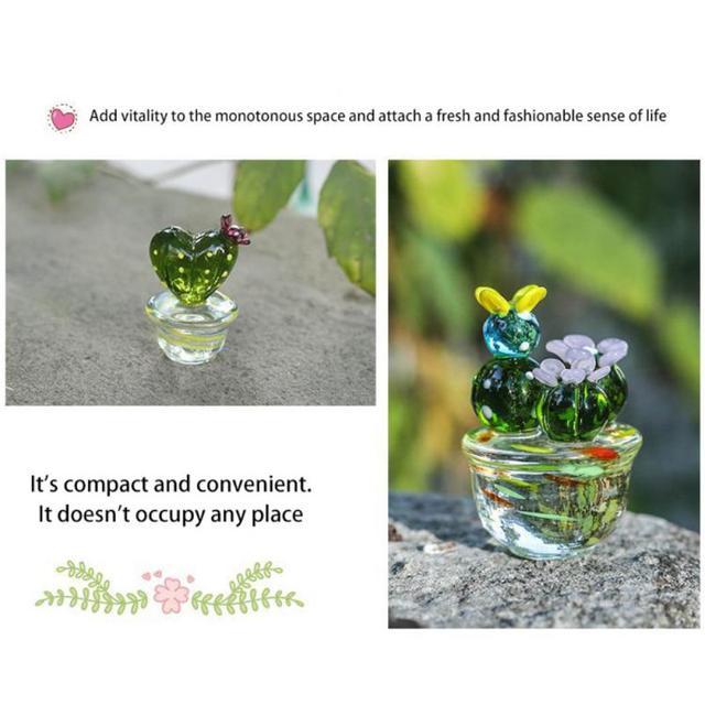 Figurka miniaturowa rośliny - ręcznie robione akcesoria dekoracyjne z kaktusem dla domu, sypialni, salonu i biura - Wianko - 9