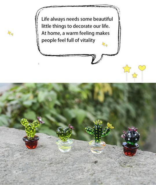 Figurka miniaturowa rośliny - ręcznie robione akcesoria dekoracyjne z kaktusem dla domu, sypialni, salonu i biura - Wianko - 5